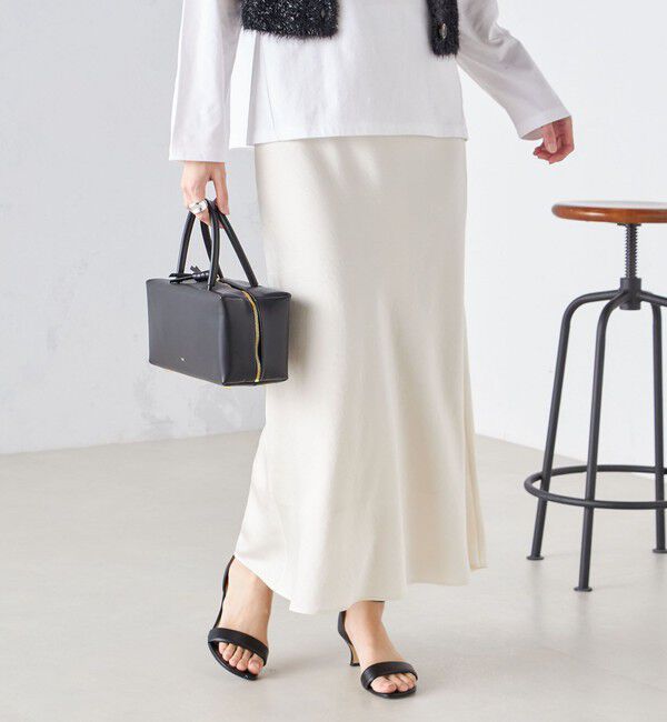 SHIPS for women「〈手洗い可能〉バイアス サテン マーメイド スカート」|スカート|