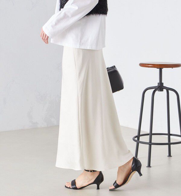 SHIPS for women「〈手洗い可能〉バイアス サテン マーメイド スカート」|スカート|