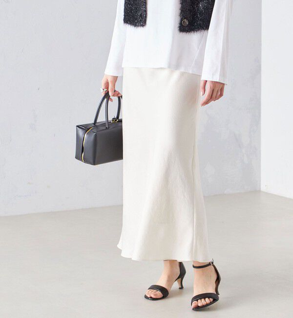 SHIPS for women「〈手洗い可能〉バイアス サテン マーメイド スカート」|スカート|