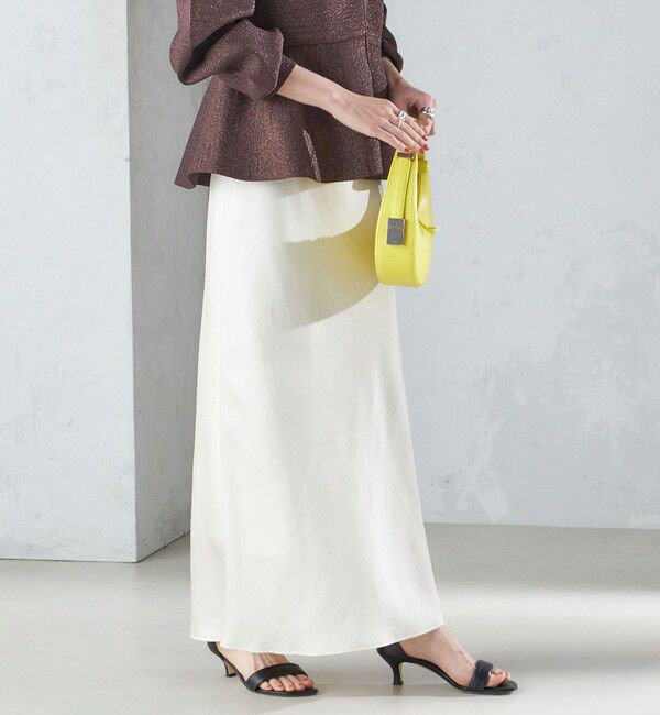 SHIPS for women「〈手洗い可能〉バイアス サテン マーメイド スカート」|スカート|