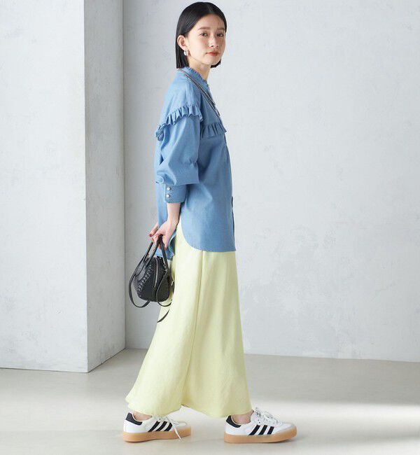 SHIPS for women「〈手洗い可能〉バイアス サテン マーメイド スカート」|スカート|