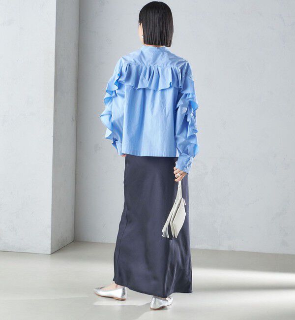 SHIPS for women「〈手洗い可能〉バイアス サテン マーメイド スカート」|スカート|