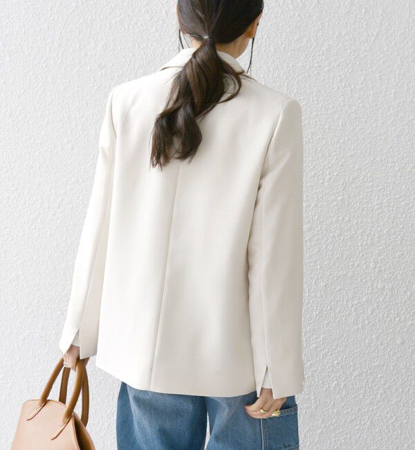 SHIPS any「SHIPS any:〈洗濯機可能〉ダブルクロス テーラード ジャケット［NAVY BLUE］」|テーラードジャケット|