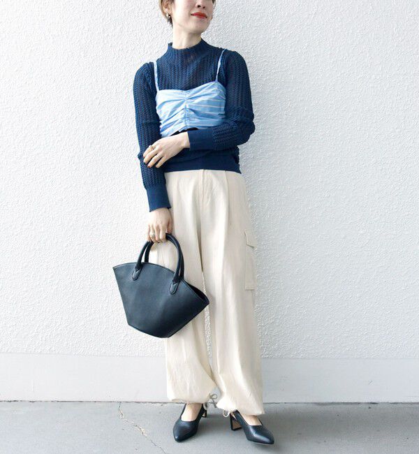 SHIPS any「SHIPS any:〈手洗い可能〉シアー リンクス タートルネック ニット プルオーバー」|ニット・セーター|