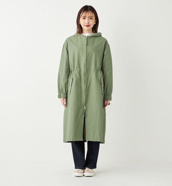 SHIPS Colors 「SHIPS Colors:〈手洗い可能〉クルーネック フード ミリタリーコート◇」|ミリタリー・モッズコート|