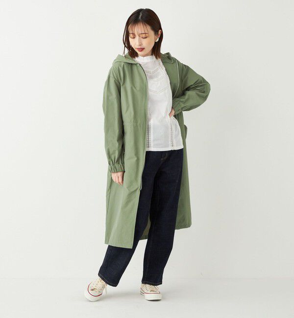 SHIPS Colors 「SHIPS Colors:〈手洗い可能〉クルーネック フード ミリタリーコート◇」|ミリタリー・モッズコート|