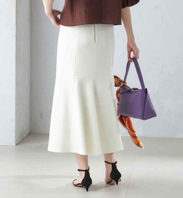 SHIPS for women「〈手洗い可能〉ニット ジョーゼット バック マーメイド スカート」|スカート|