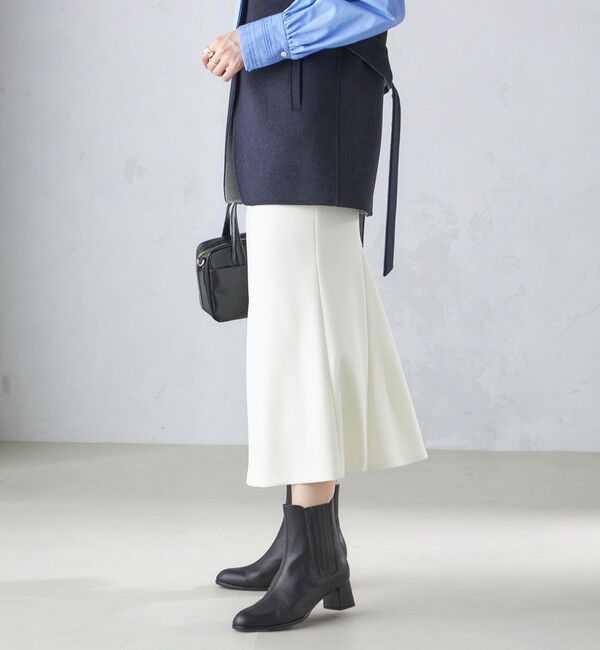 SHIPS for women「〈手洗い可能〉ニット ジョーゼット バック マーメイド スカート」|スカート|