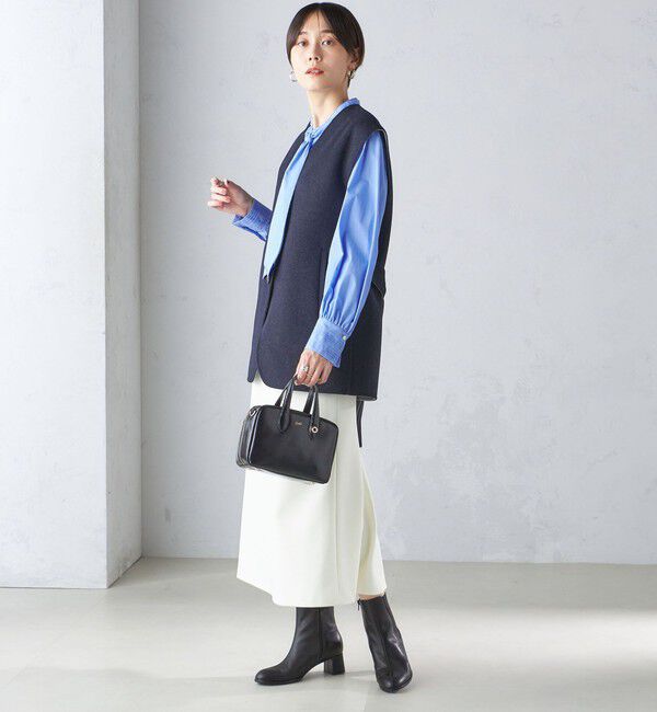 SHIPS for women「〈手洗い可能〉ニット ジョーゼット バック マーメイド スカート」|スカート|