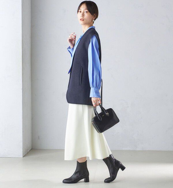 SHIPS for women「〈手洗い可能〉ニット ジョーゼット バック マーメイド スカート」|スカート|