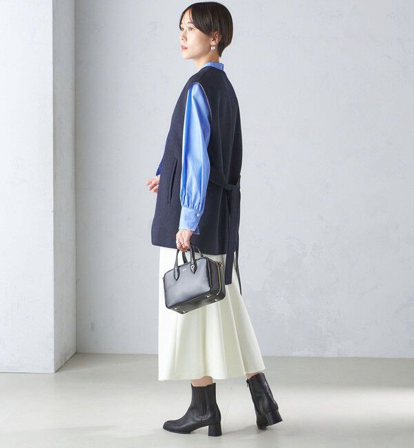 SHIPS for women「〈手洗い可能〉ニット ジョーゼット バック マーメイド スカート」|スカート|