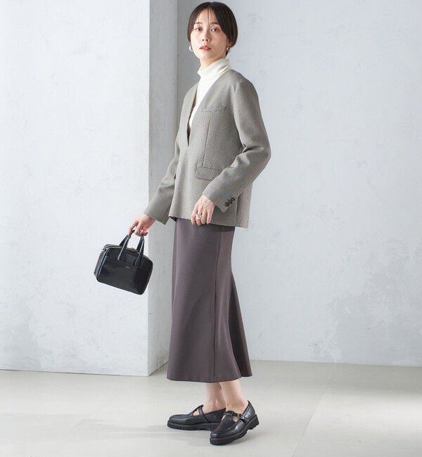 SHIPS for women「〈手洗い可能〉ニット ジョーゼット バック マーメイド スカート」|スカート|