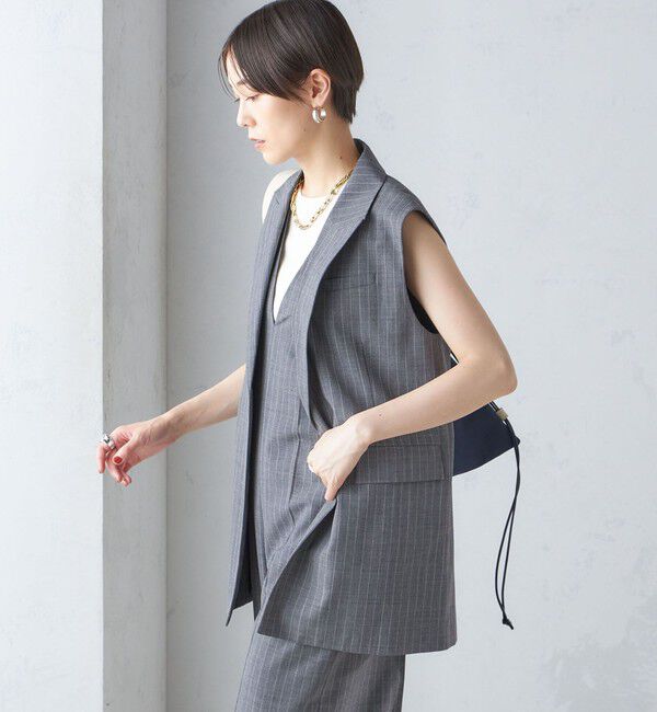 SHIPS for women「ウール混 ボックス テーラード ジレ」|ベスト・ジレ|