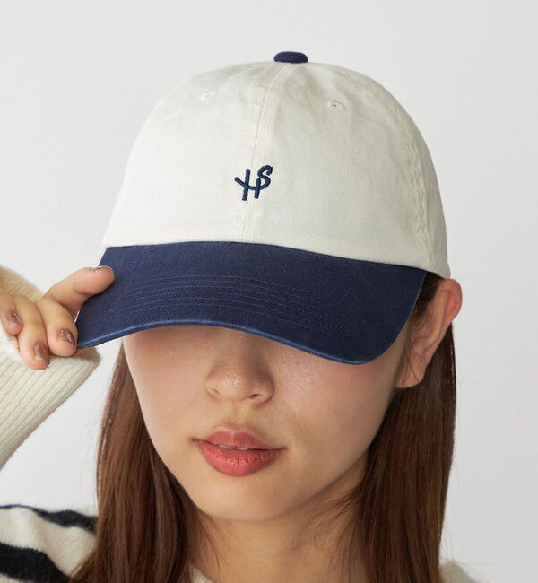 SHIPS「【WEB限定】SHIPS: ワンポイントロゴ エンブロイダリー バイカラー オーバーフィットキャップ」|キャップ・キャスケット|