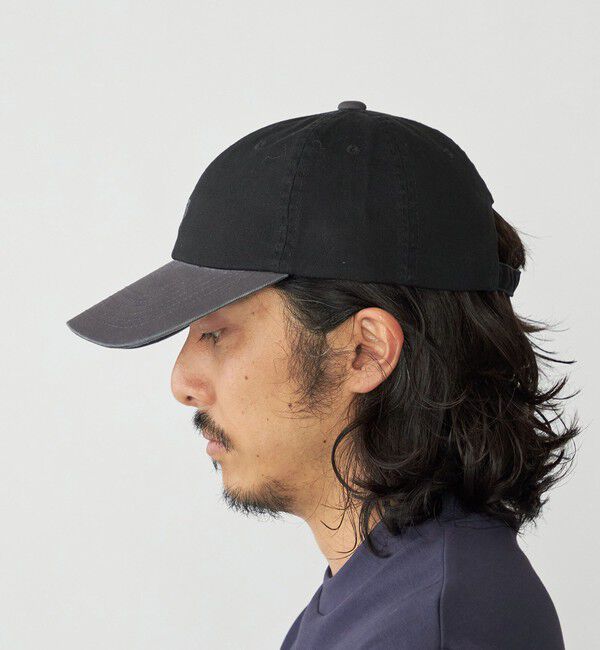 SHIPS「【WEB限定】SHIPS: ワンポイントロゴ エンブロイダリー バイカラー オーバーフィットキャップ」|キャップ・キャスケット|ブラック