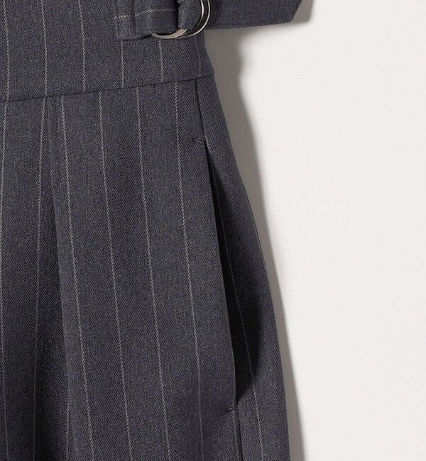 quaranciel「quaranciel:〈洗濯機可能〉ストライプ ハイウエスト ワイドパンツ」|その他|