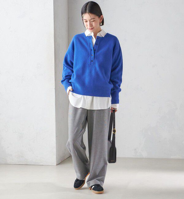 SHIPS for women「〈手洗い可能〉7G ウール カシミヤ ヘンリーネック 2WAY プルオーバー」|ニット・セーター|