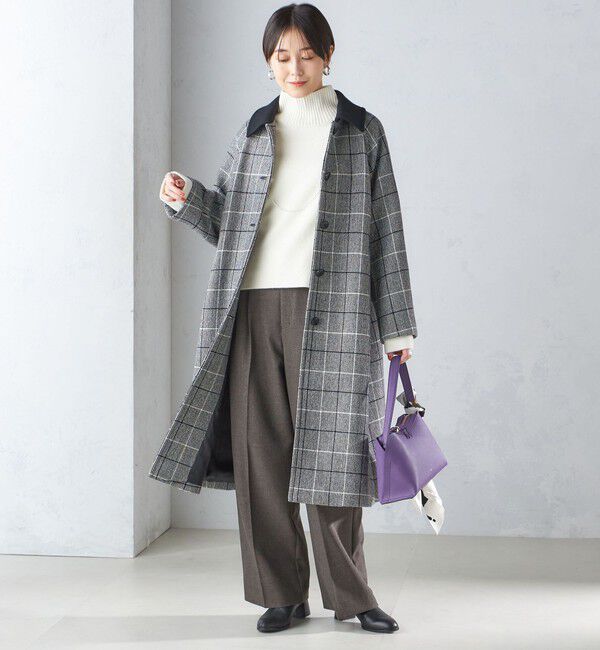 SHIPS for women「LA TORRE: チェック ステンカラー コート」|ステンカラーコート|