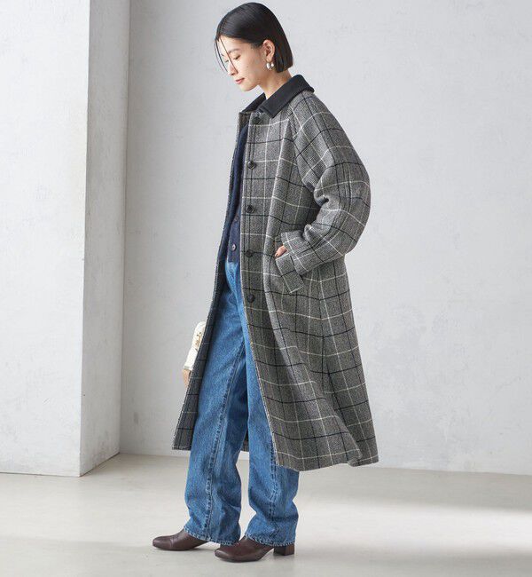 SHIPS for women「LA TORRE: チェック ステンカラー コート」|ステンカラーコート|