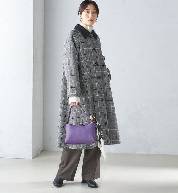 SHIPS for women「LA TORRE: チェック ステンカラー コート」|ステンカラーコート|
