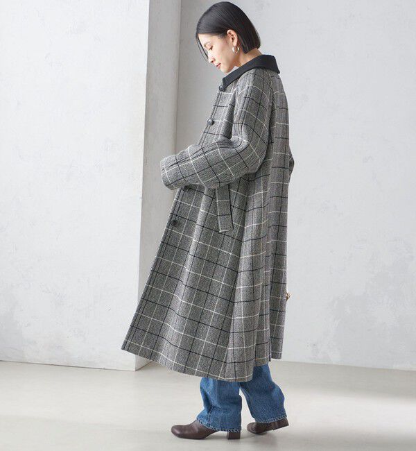 SHIPS for women「LA TORRE: チェック ステンカラー コート」|ステンカラーコート|