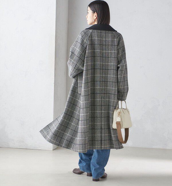 SHIPS for women「LA TORRE: チェック ステンカラー コート」|ステンカラーコート|