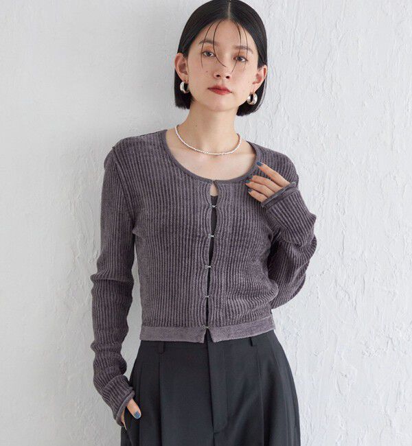 SHIPS for women「Wai＋:〈手洗い可能〉1/18ホック付 カーディガン」|カーディガン|