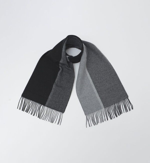 SHIPS「SHIPS: パネル カシミヤ ダブルフェイス マフラー」|ストール|