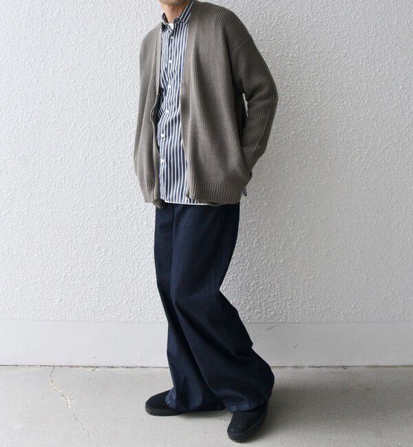 SHIPS any「SHIPS any:〈手洗い可能〉畦編み ドライバーズ Vネック ショート ジップ カーディガン◇」|カーディガン|