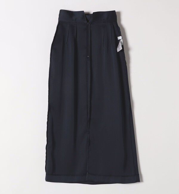 SHIPS any「SHIPS any:〈手洗い可能〉サテン ラップデザイン ロング タイト スカート」|タイト|