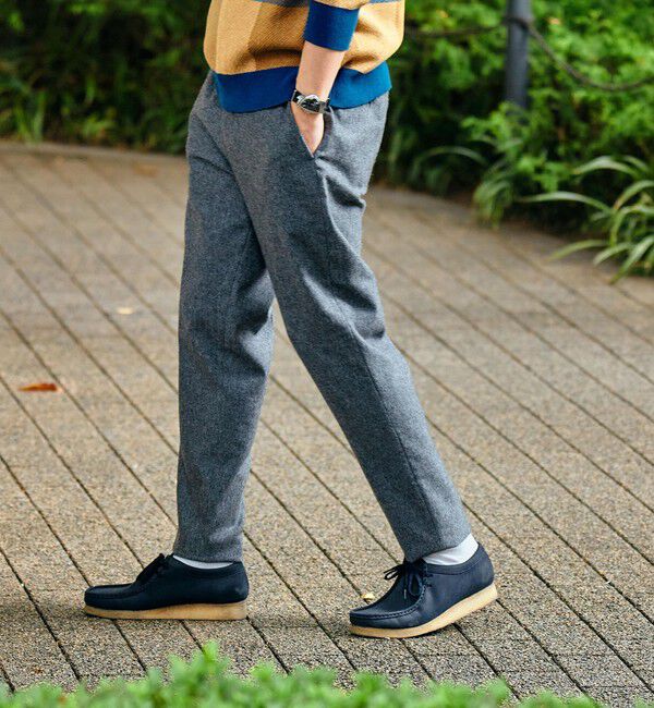 SHIPS「SHIPS: RENEWOOL ホームスパン イージーパンツ」|チノ|