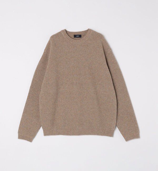 SHIPS「SHIPS:〈手洗い可能〉7ゲージ ブラッシュド コットン クルーネック プルオーバー ニット」|ニット・セーター|