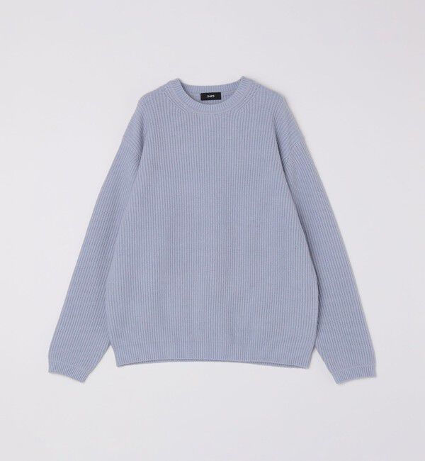 SHIPS「SHIPS:〈手洗い可能〉7ゲージ ブラッシュド コットン クルーネック プルオーバー ニット」|ニット・セーター|