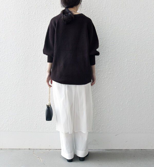 SHIPS any「bon_meur: フラワー ビーズ ラップスカート &times; ストレート パンツ セット」|その他|