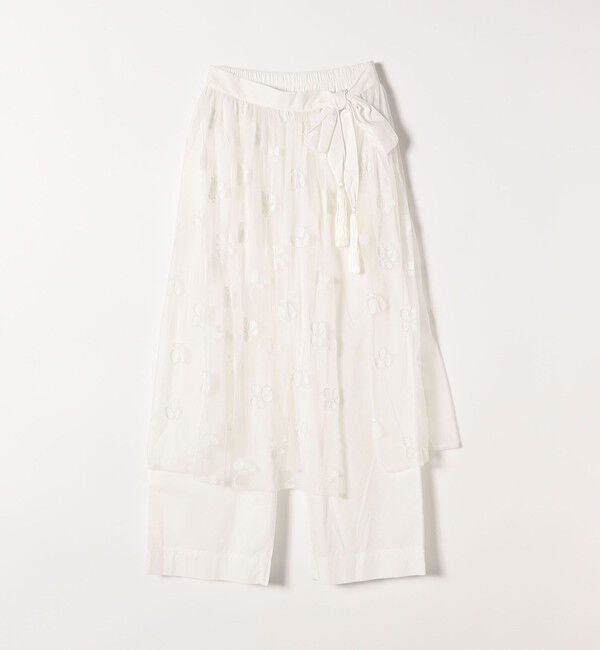 SHIPS any「bon_meur: フラワー ビーズ ラップスカート &times; ストレート パンツ セット」|その他|