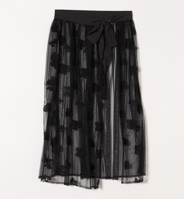 SHIPS any「bon_meur: フラワー ビーズ ラップスカート &times; ストレート パンツ セット」|その他|