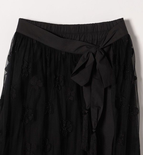 SHIPS any「bon_meur: フラワー ビーズ ラップスカート &times; ストレート パンツ セット」|その他|