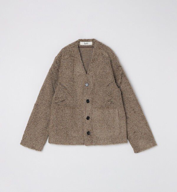 SHIPS「Sefr: ARLO CARDIGAN」|カーディガン|ライトブラウン
