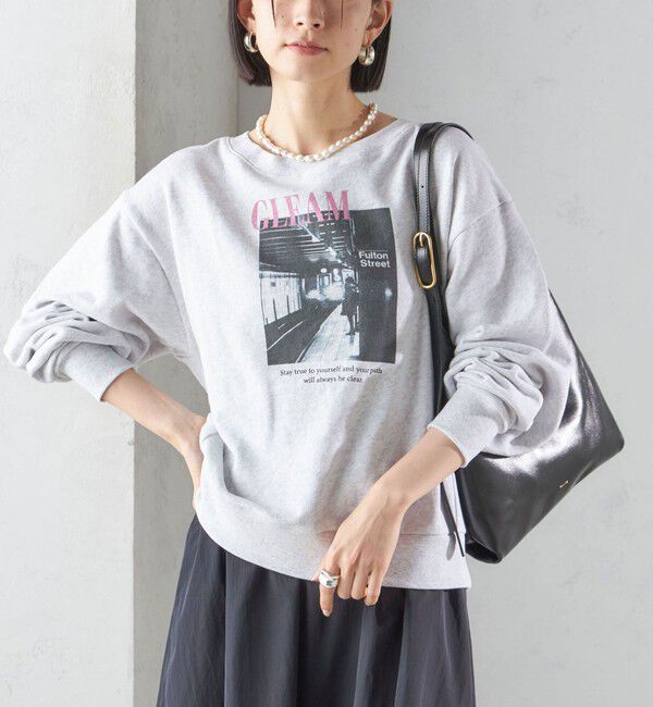 SHIPS for women「【SHIPS別注】81BRANCA:〈洗濯機可能〉ロゴ スウェット」|スウェット・ジャージ|シルバーグレー