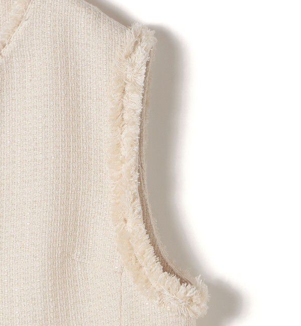 SHIPS for women「スラブ ツイード ロング ジレ（セレモニー対応可）」|ベスト・ジレ|