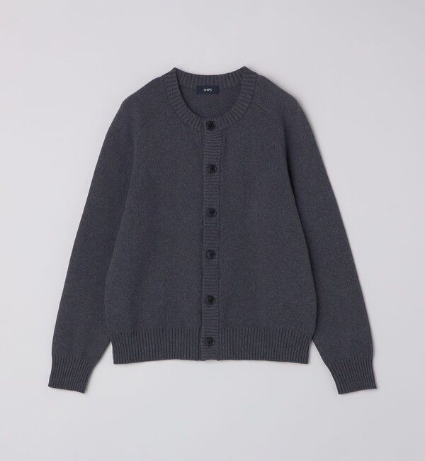 SHIPS「SHIPS:〈手洗い可能〉コットン カシミヤ クルーネック カーディガン」|カーディガン|ダークグレー
