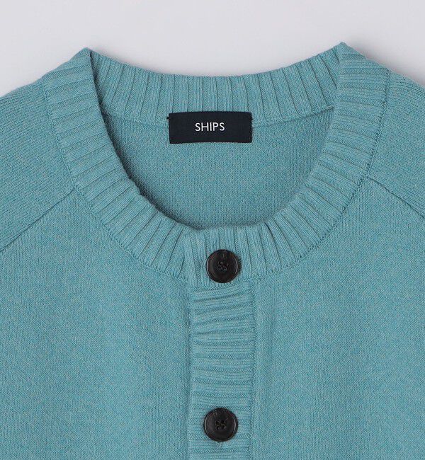 SHIPS「SHIPS:〈手洗い可能〉コットン カシミヤ クルーネック カーディガン」|カーディガン|