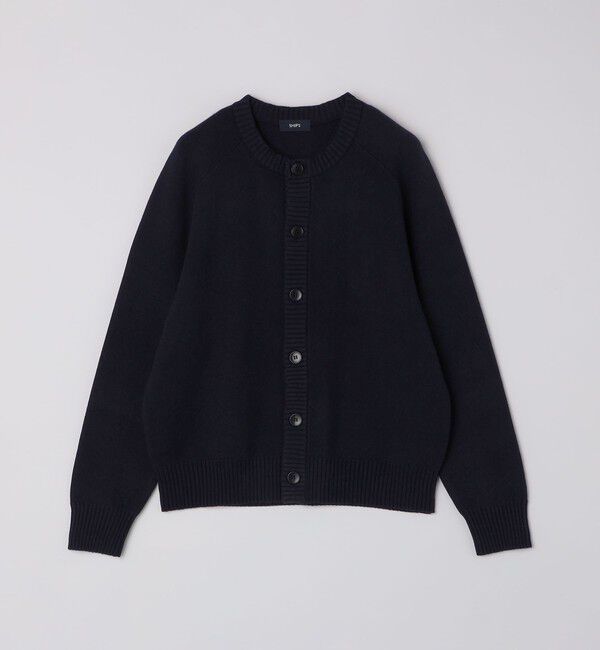 SHIPS「SHIPS:〈手洗い可能〉コットン カシミヤ クルーネック カーディガン」|カーディガン|ネイビー