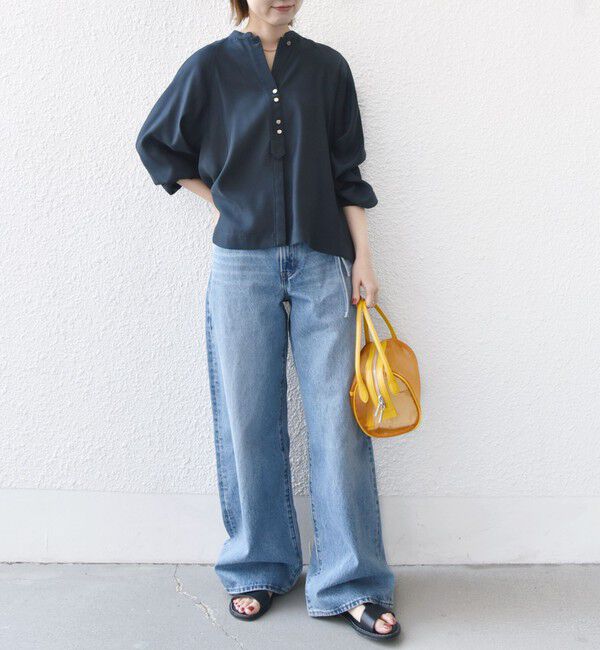 SHIPS for women「〈手洗い可能〉メタル ボタン シャンブレー ブラウス」|シャツ・ブラウス|