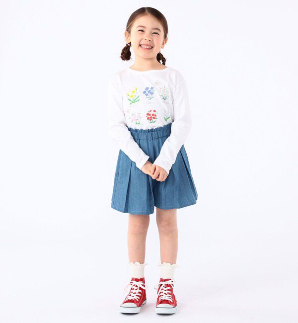 SHIPS KIDS「SHIPS KIDS:100～130cm / フラワー ブック 長袖 TEE」|Tシャツ・カットソー|