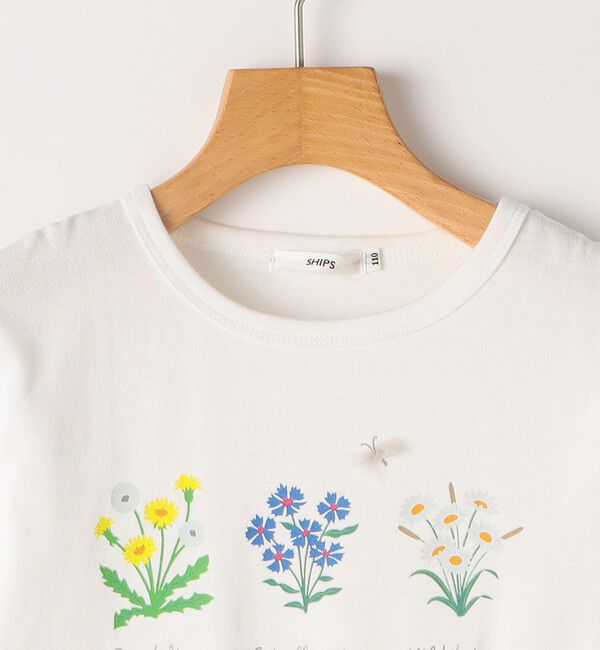 SHIPS KIDS「SHIPS KIDS:100～130cm / フラワー ブック 長袖 TEE」|Tシャツ・カットソー|