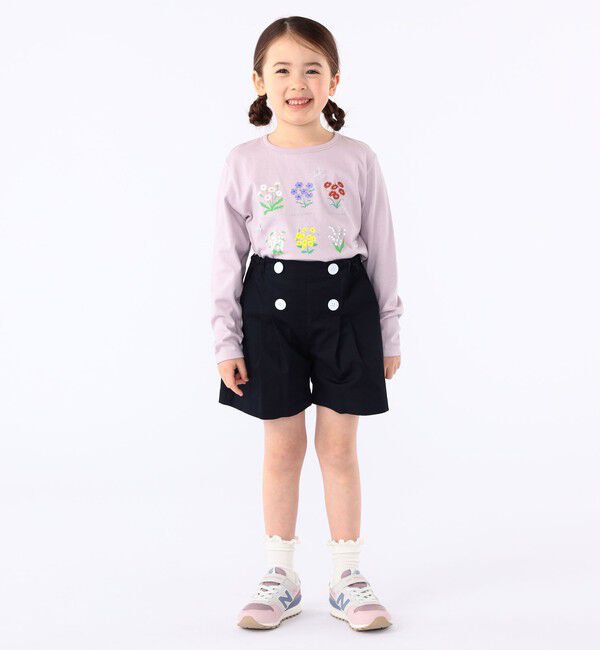 SHIPS KIDS「SHIPS KIDS:100～130cm / フラワー ブック 長袖 TEE」|Tシャツ・カットソー|