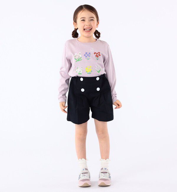 SHIPS KIDS「SHIPS KIDS:100～130cm / フラワー ブック 長袖 TEE」|Tシャツ・カットソー|