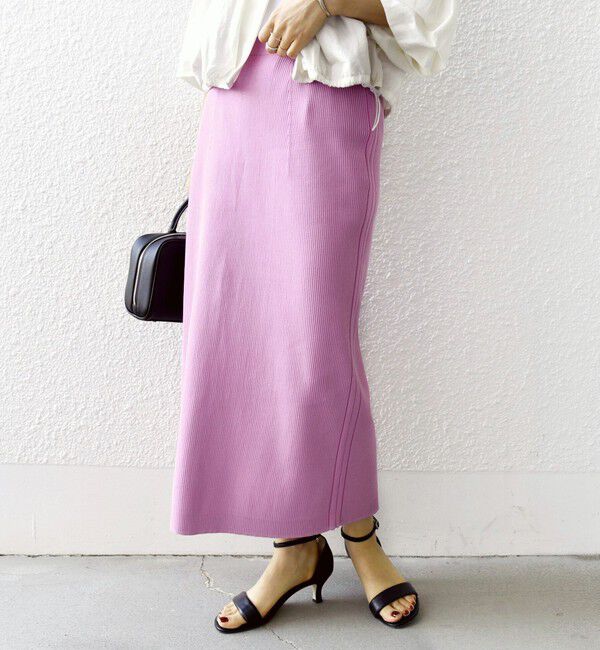 SHIPS for women「〈手洗い可能〉前後 2WAY リブ ニット スカート」|スカート|