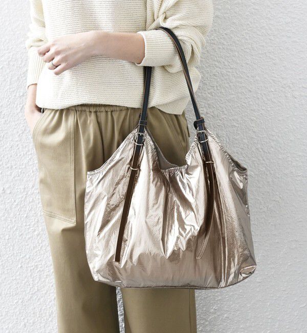 SHIPS any「SHIPS any: A4 メタリック ナイロン トート バッグ」|トートバッグ|